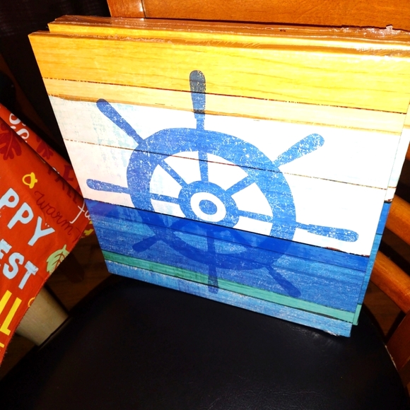 ⛵NEW! Home Goods Nautical Inspired Canvas Set 12X12 ⛵ - Picture 3 of 4